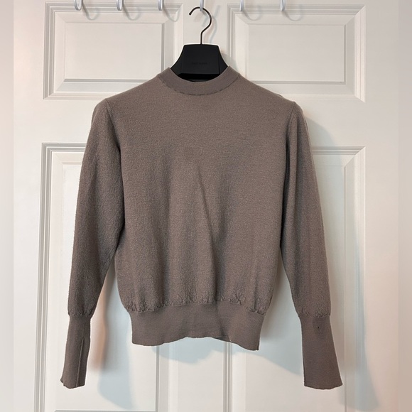 Loro Piana Sweaters - Loro Piana Taupe Womens Crewneck Sweater cashmere and silk